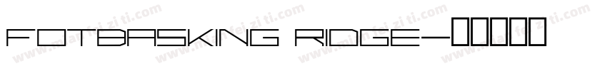 FOTBasking Ridge字体转换